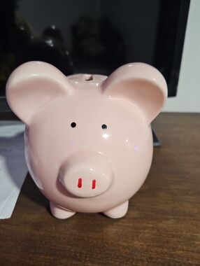 Classic Pink Ceramic Piggy Bank - Home Accents